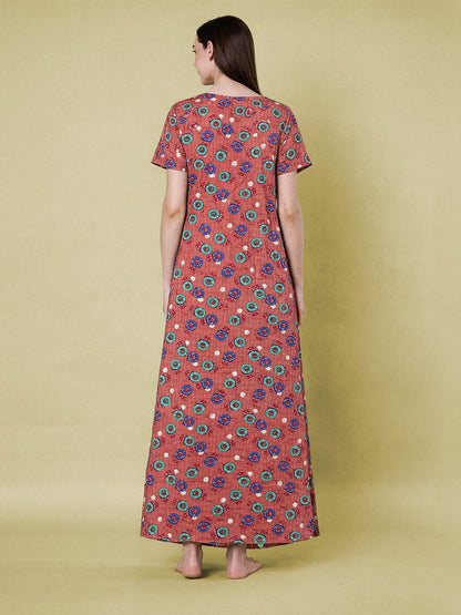 Gajari Floral print Nighty