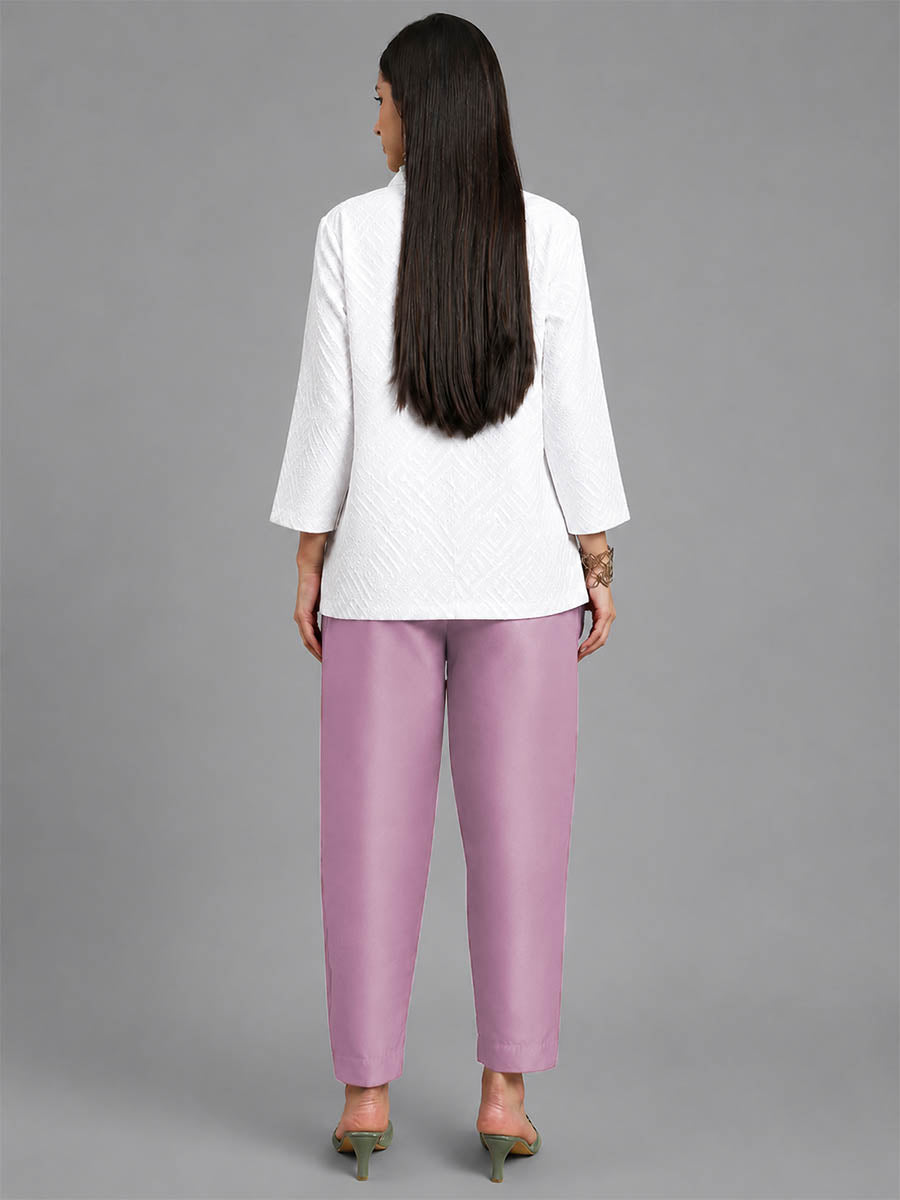 Silky Kurti Pant Light Purple