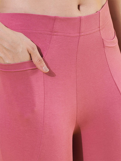 Rose Wine Cotton 7/8 Leggings