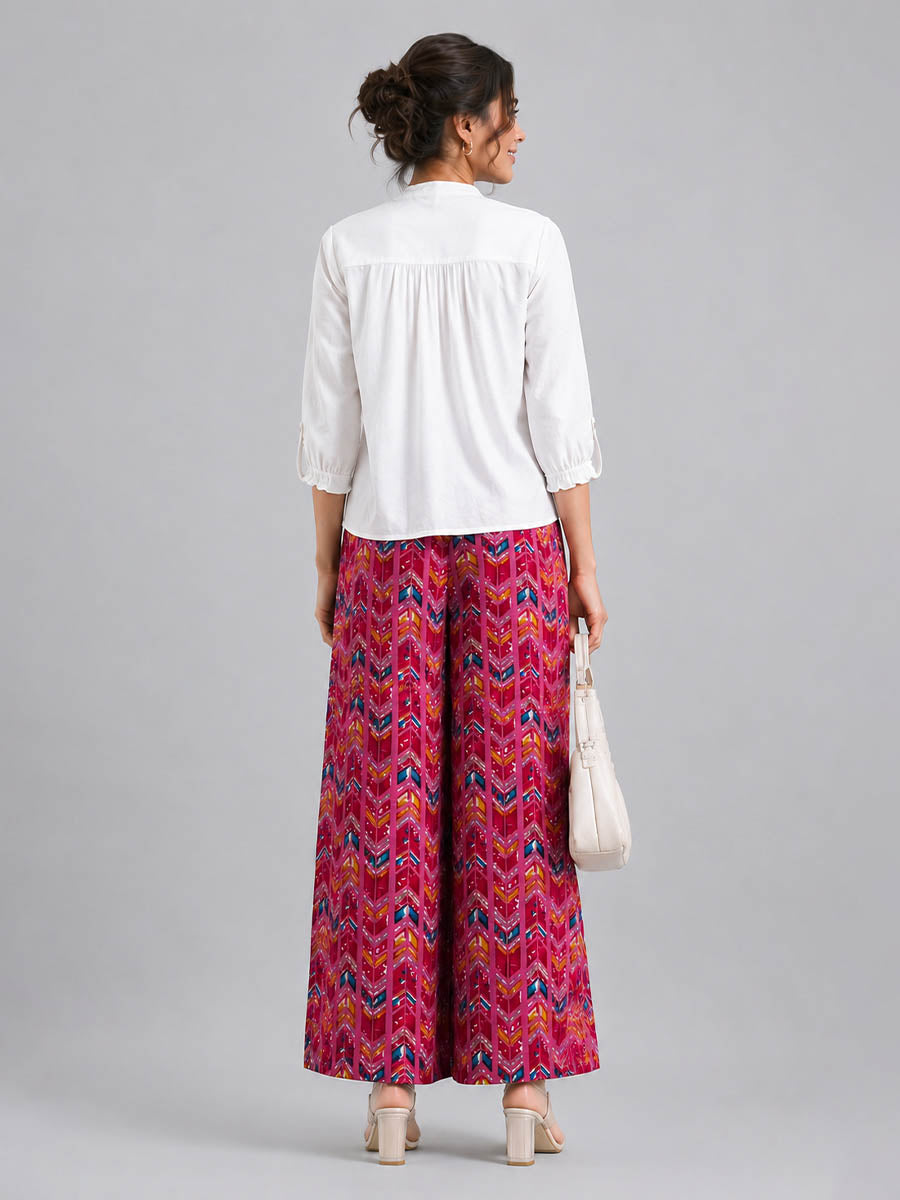 Pink AOP Printed Palazzo