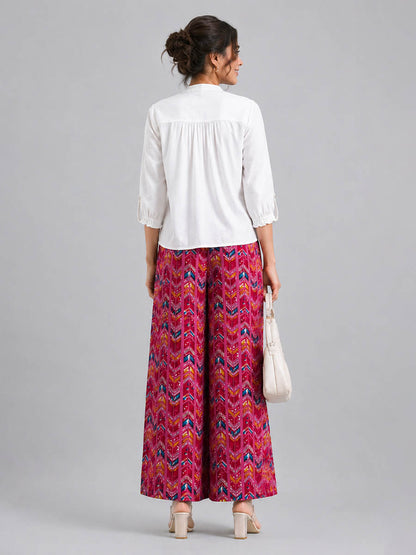 Pink AOP Printed Palazzo
