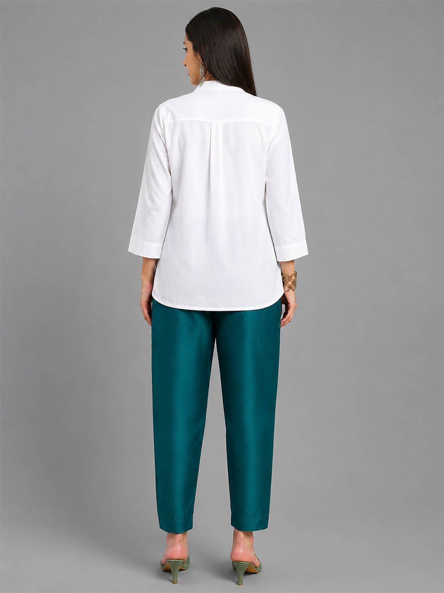 Silky Kurti Pant New N Green