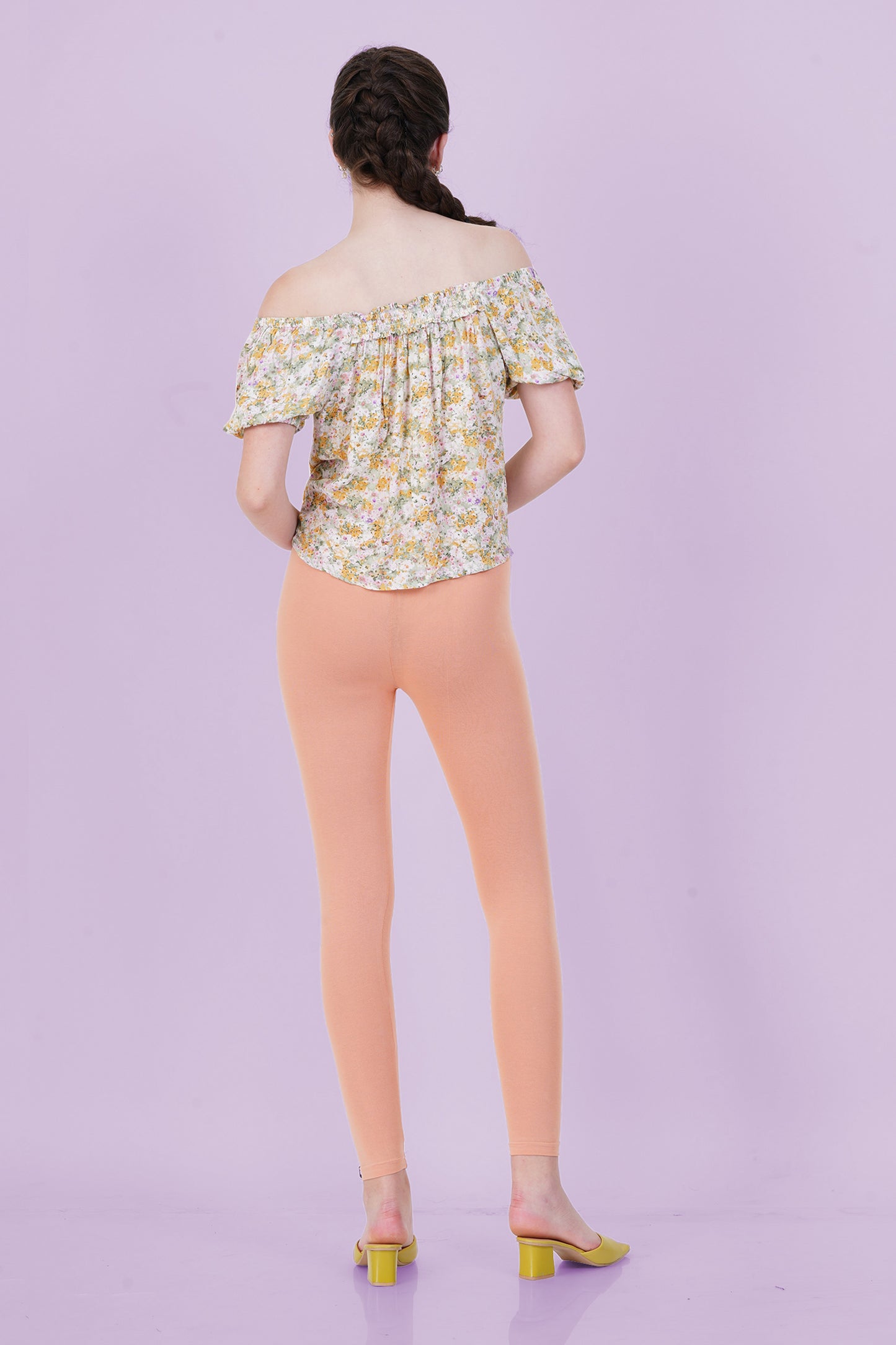Terra Cotta Cotton Ankle Leggings