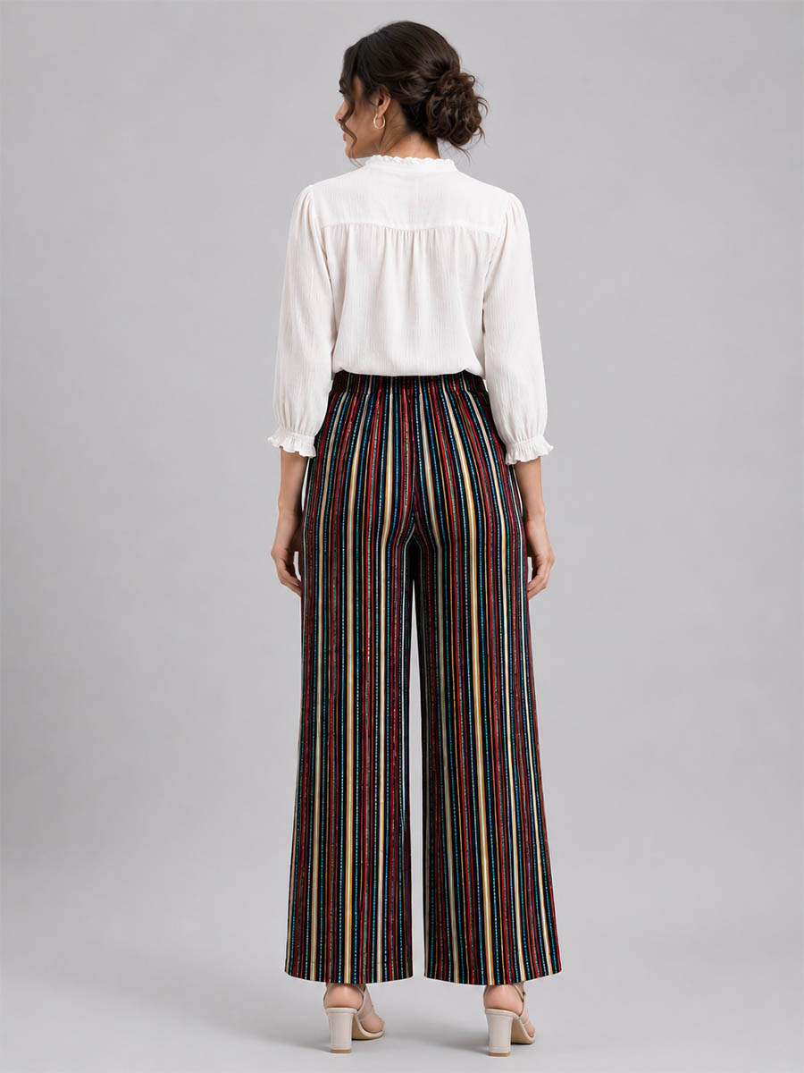 Black AOP Printed Palazzo