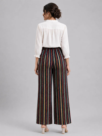 Black AOP Printed Palazzo