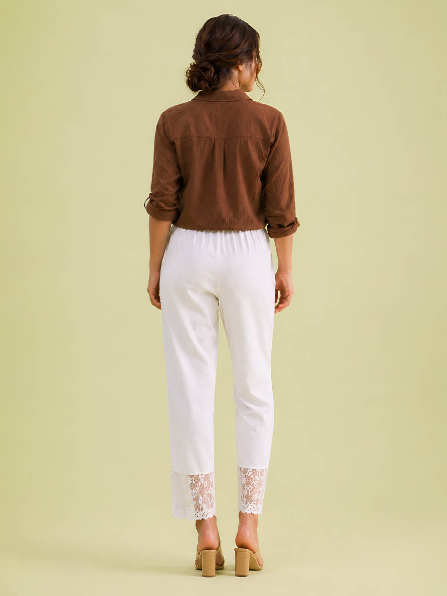 White Lace kurti Pant