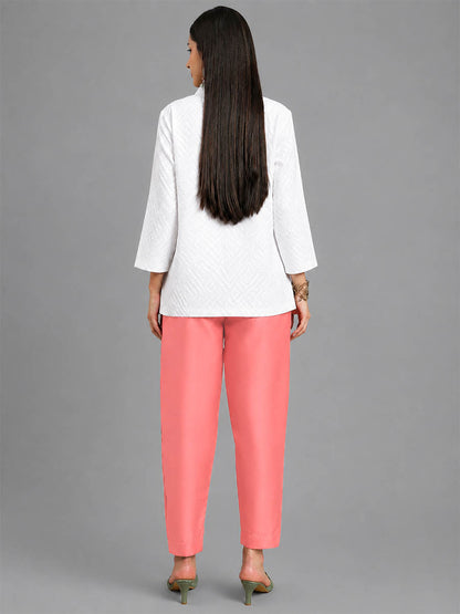 Silky Kurti Pant Tea Rose
