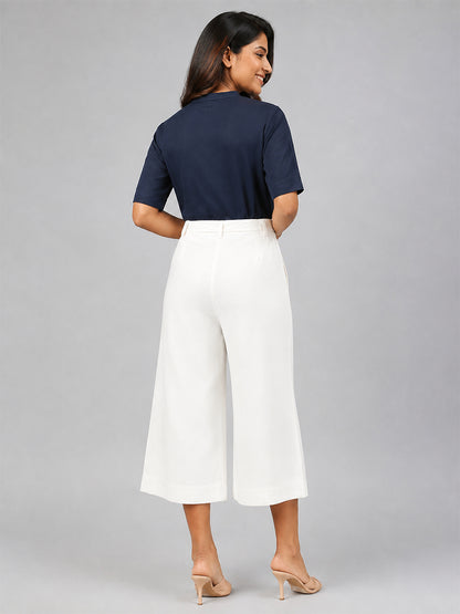 Rayon Culottes Black White
