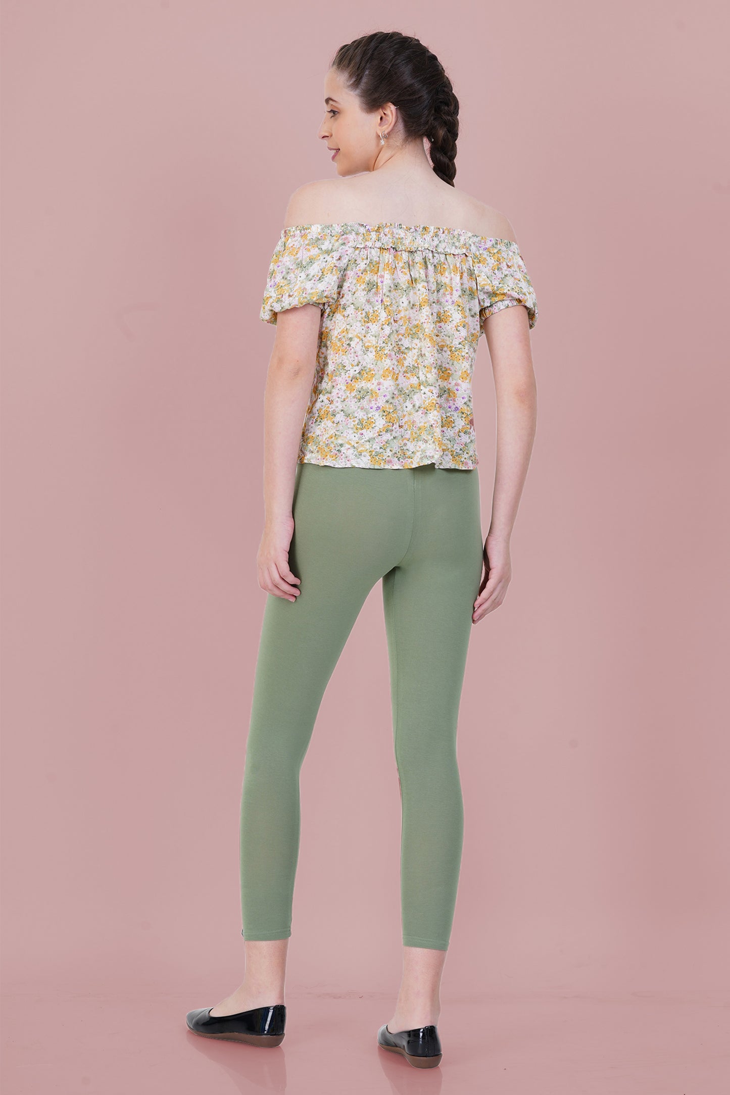 Water Cress Cotton Ankle Leggings