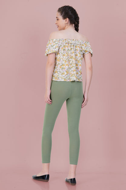 Water Cress Cotton Ankle Leggings