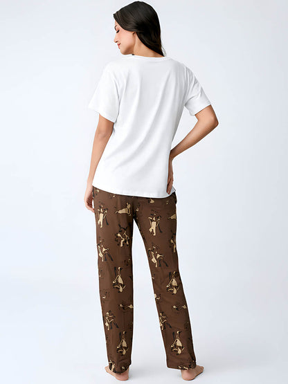 Brown AOP Night pant