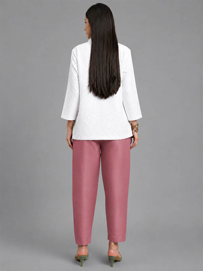 Silky Kurti Pant Rose Wine