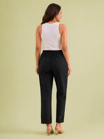 Black Lace Kurti Pant
