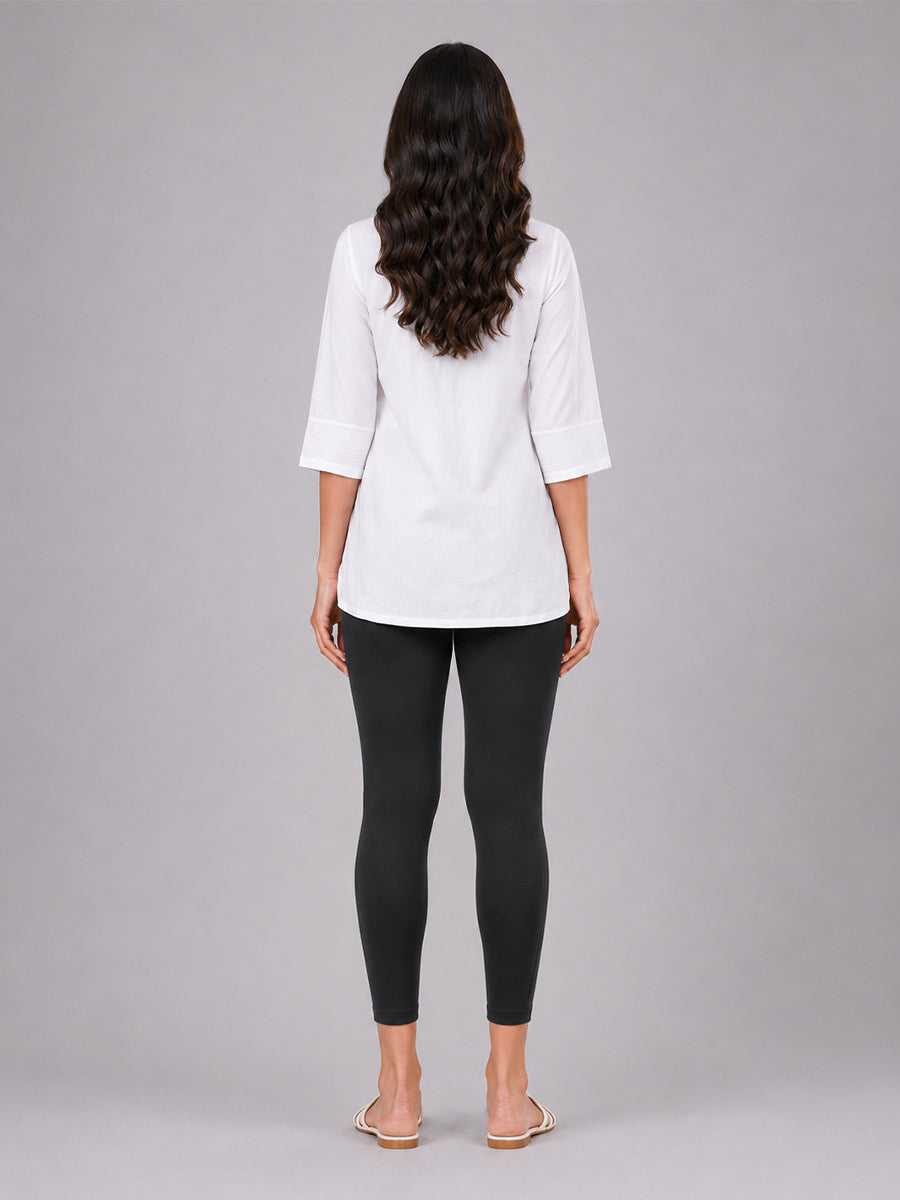 Black Cotton 7/8 Leggings