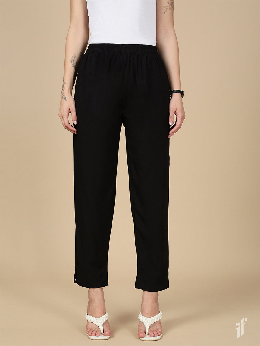 Black Knitted Kurti Pant
