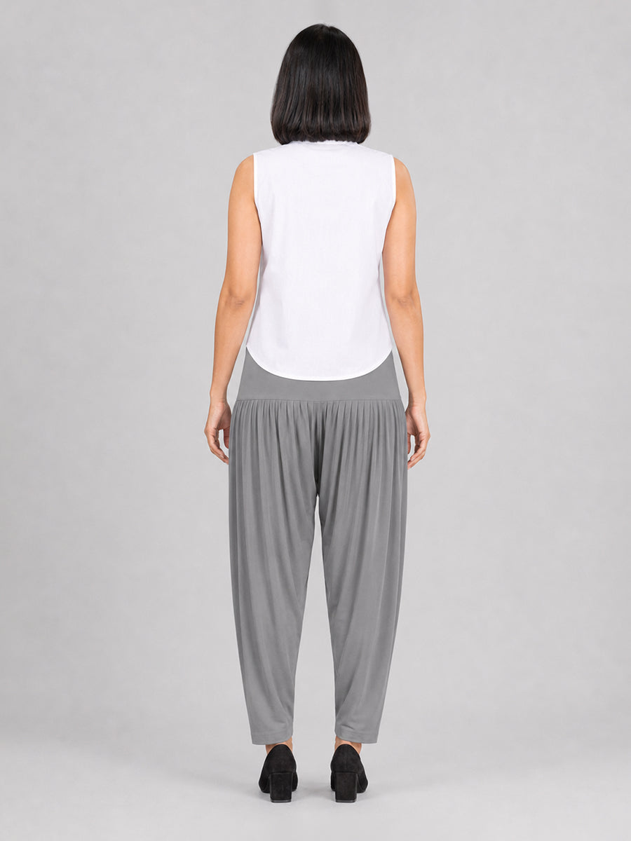 Grey Cotton Patiala Pants
