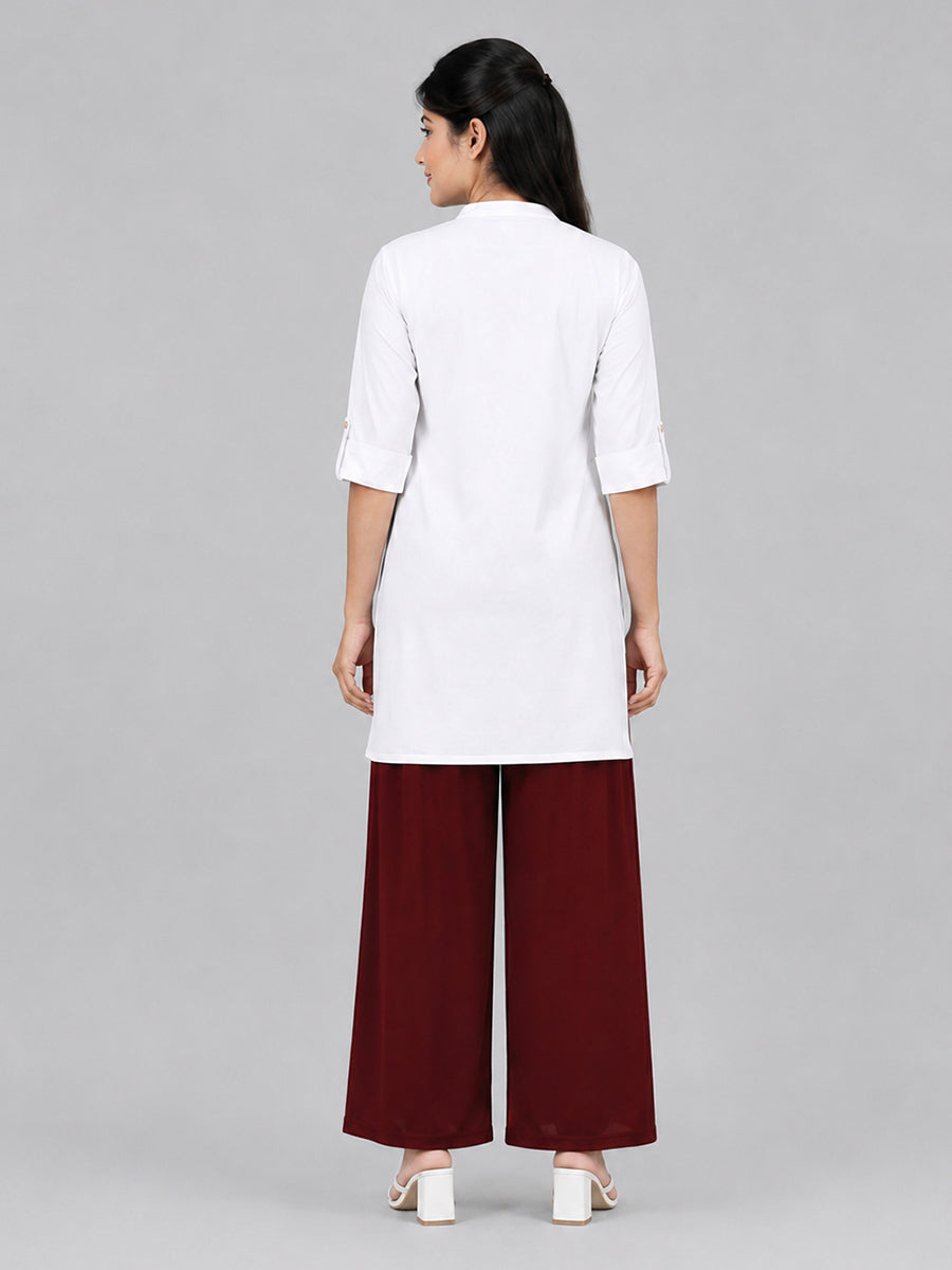Wine Rayon Palazzo