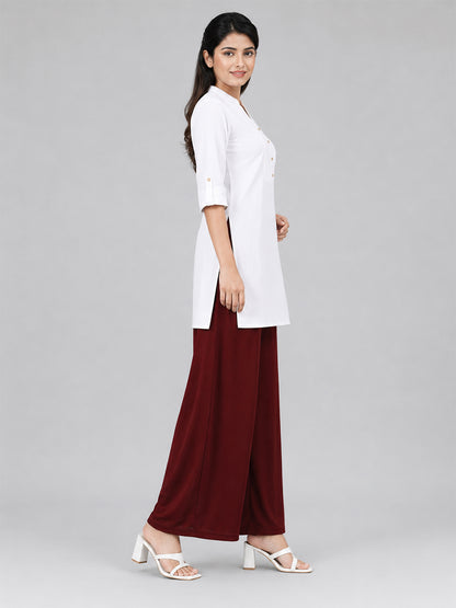 Wine Rayon Palazzo