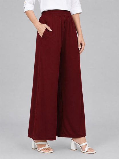 Wine Rayon Palazzo