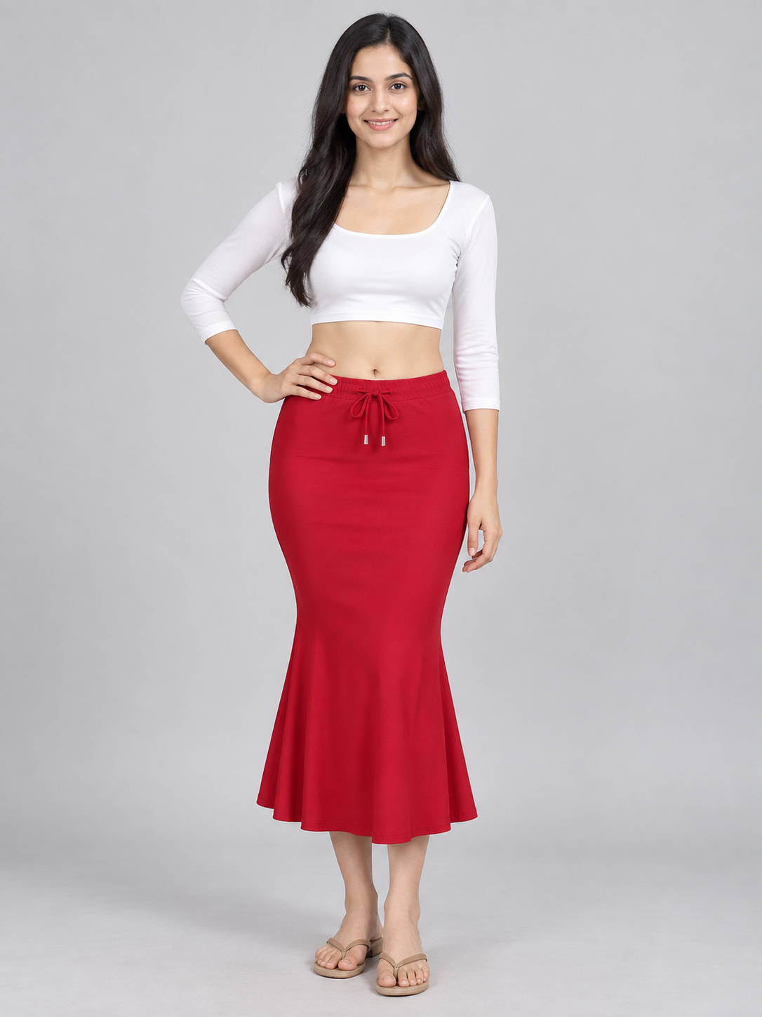 Saree Shape wear Red