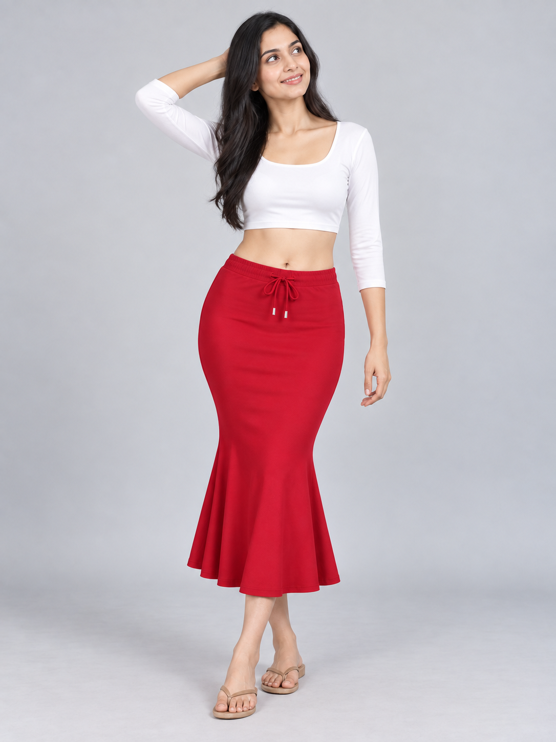 Saree Shape wear Red