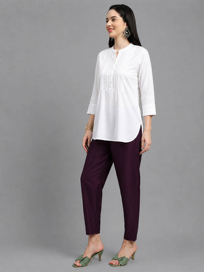 Silky Kurti Pant Fuchsia
