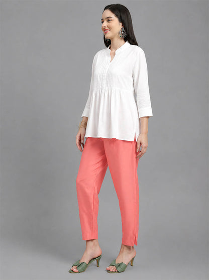 Silky Kurti Pant Tea Rose