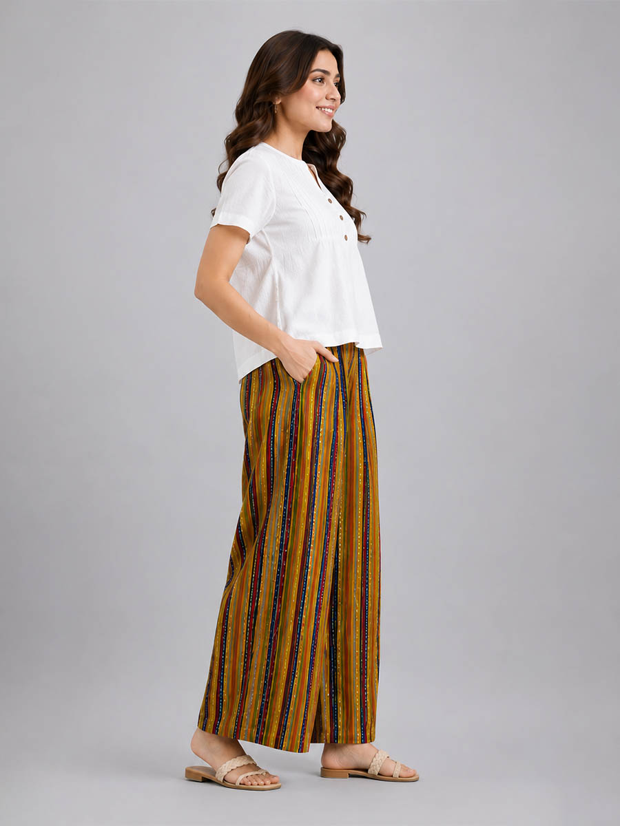 Yellow AOP Printed Palazzo