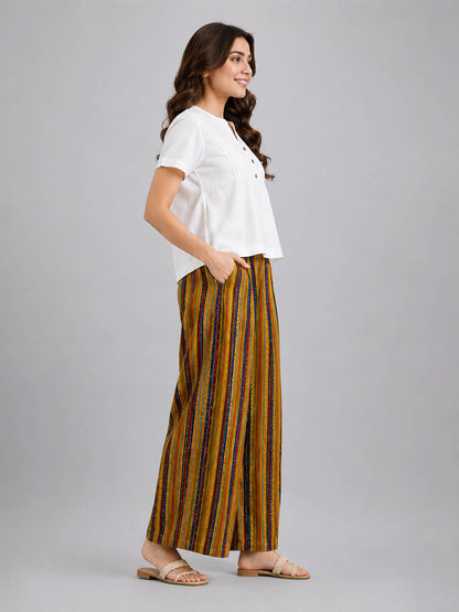 Yellow AOP Printed Palazzo