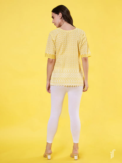 White Cotton 7/8 Leggings