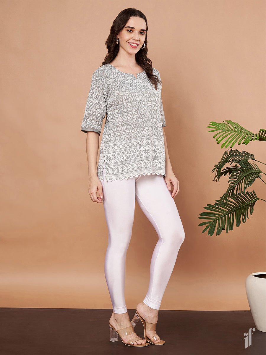 White Shimmer Leggings