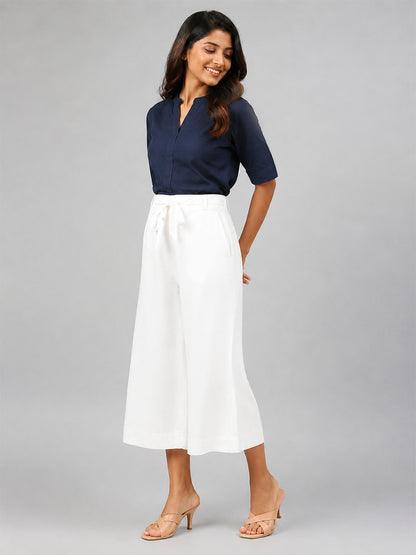 Rayon Culottes Black White