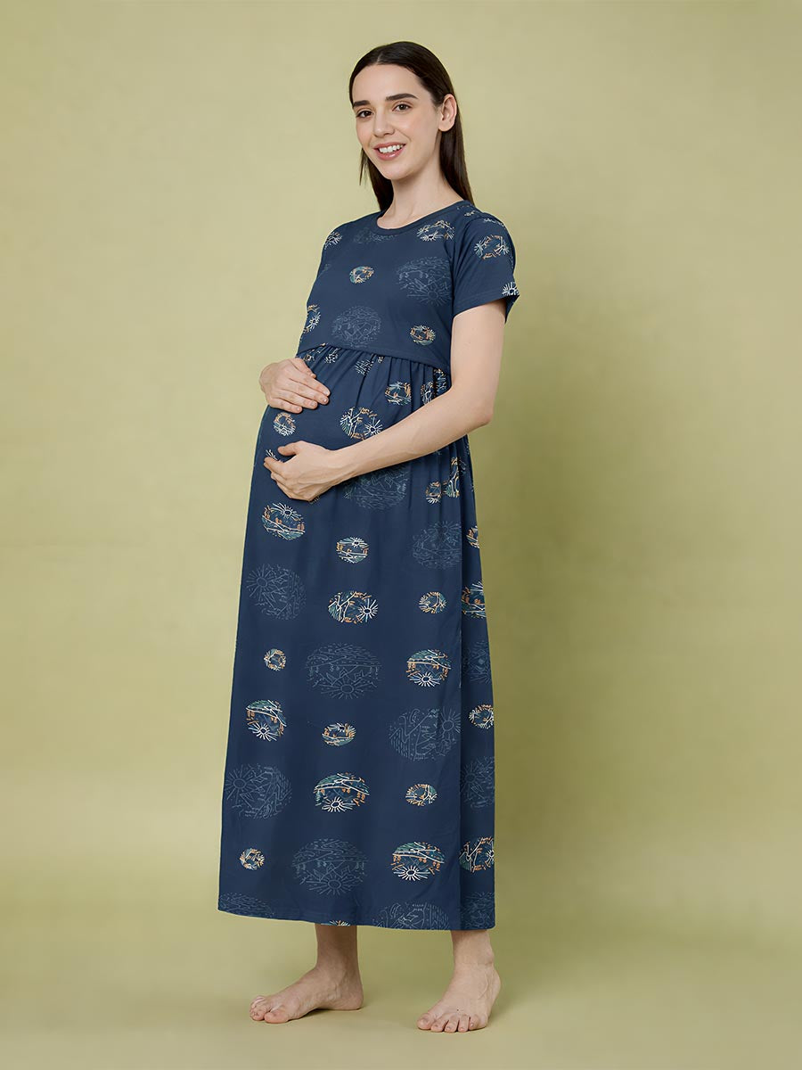 N Green AOP Printed Maternity