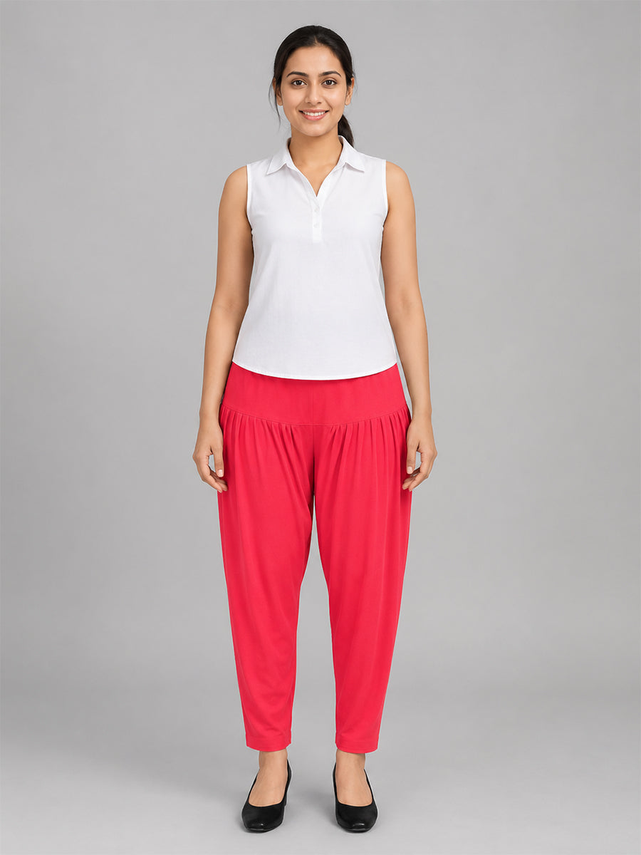 Dark Rani Cotton Patiala Pants