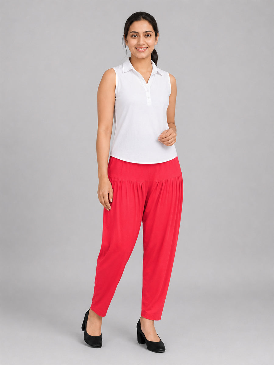 Dark Rani Cotton Patiala Pants