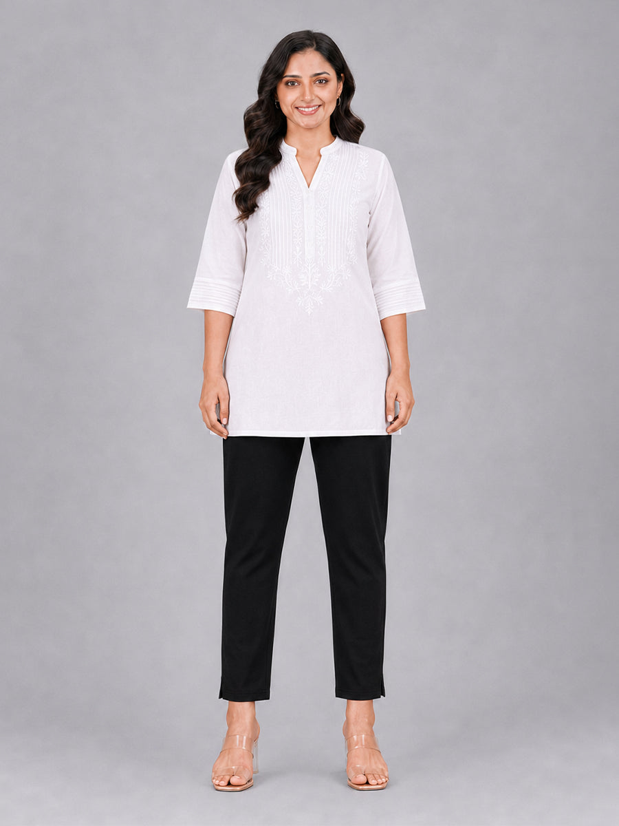 Black Woven Kurti Pant
