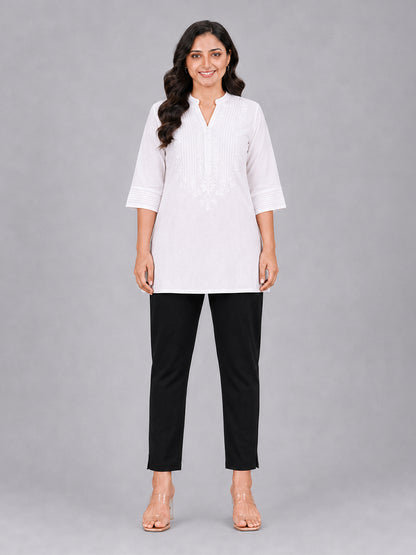 Black Woven Kurti Pant