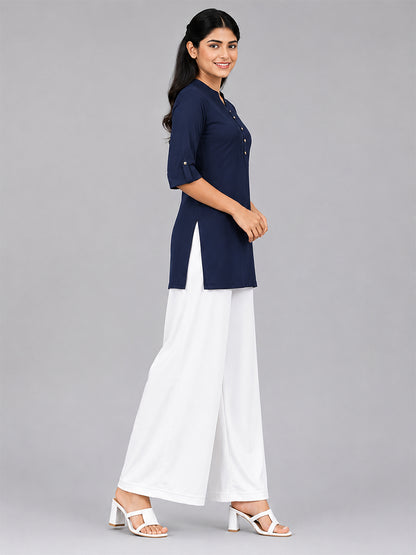 Angelic White Rayon Palazzo