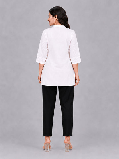 Black Woven Kurti Pant