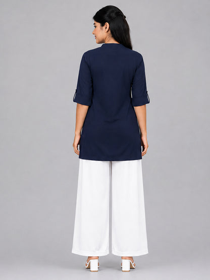 Angelic White Rayon Palazzo