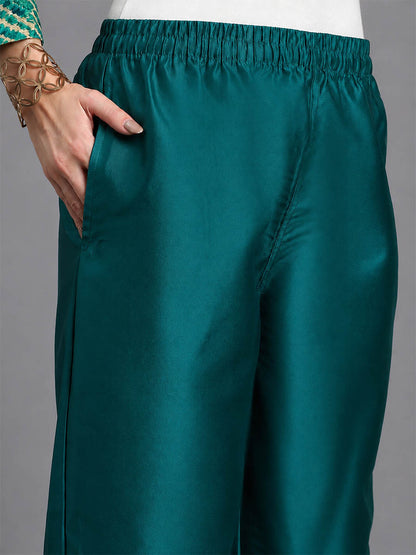 Silky Kurti Pant New N Green