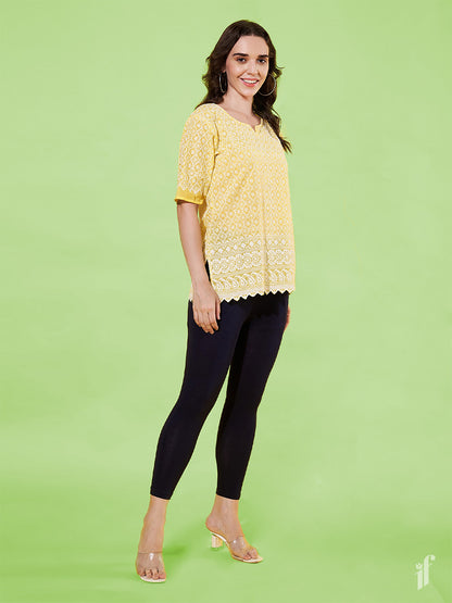New Navy Cotton 7/8 Leggings