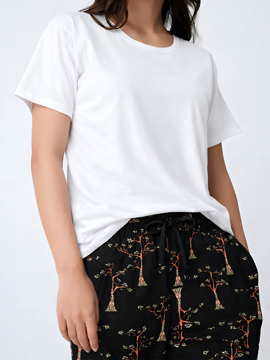 Black AOP Night Pant