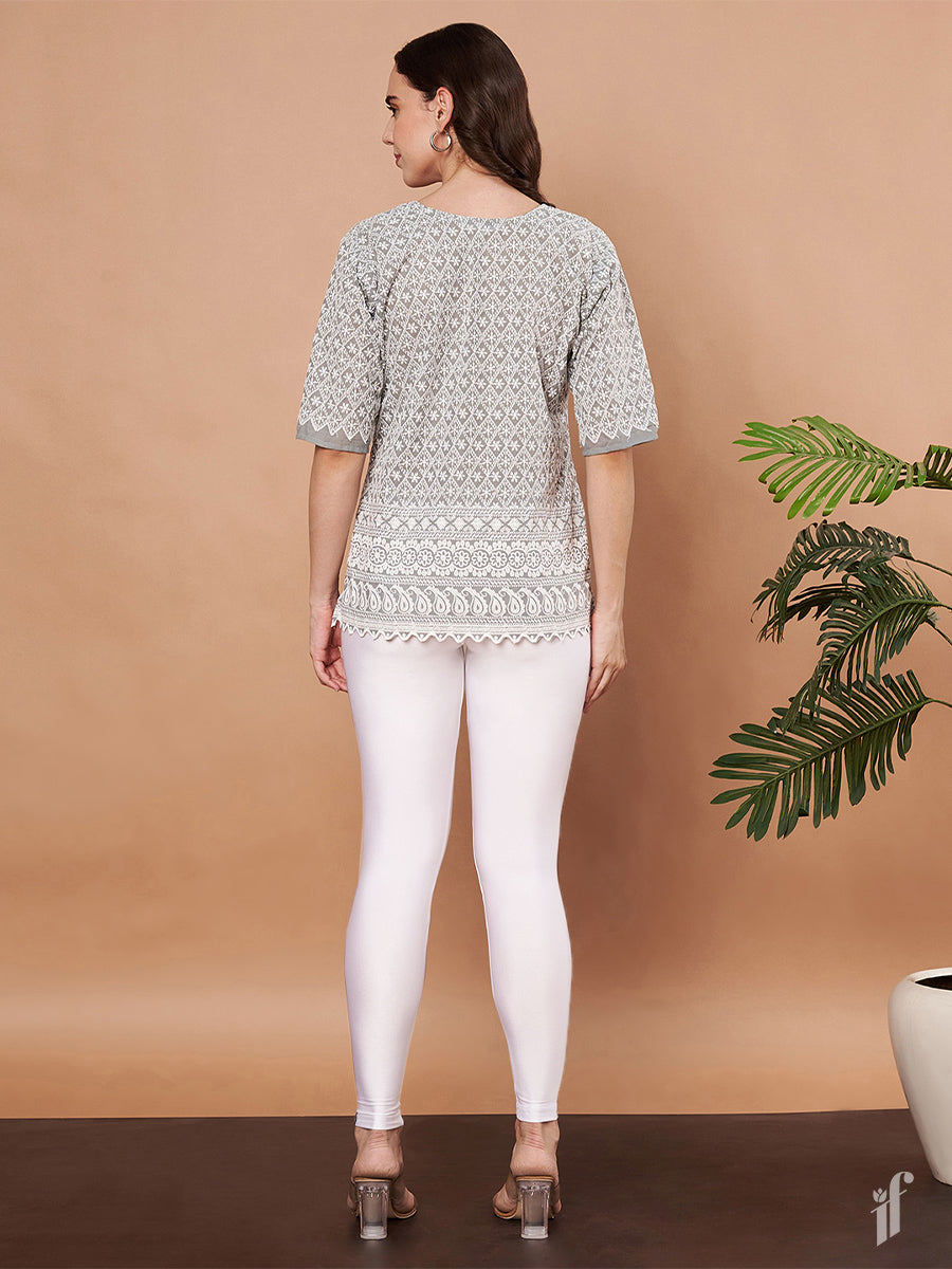 White Shimmer Leggings