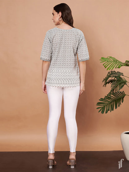White Shimmer Leggings