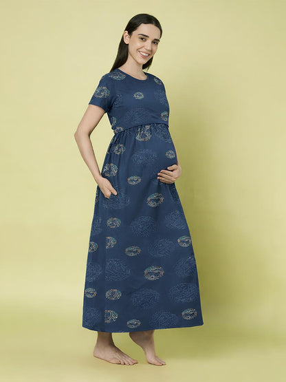N Green AOP Printed Maternity