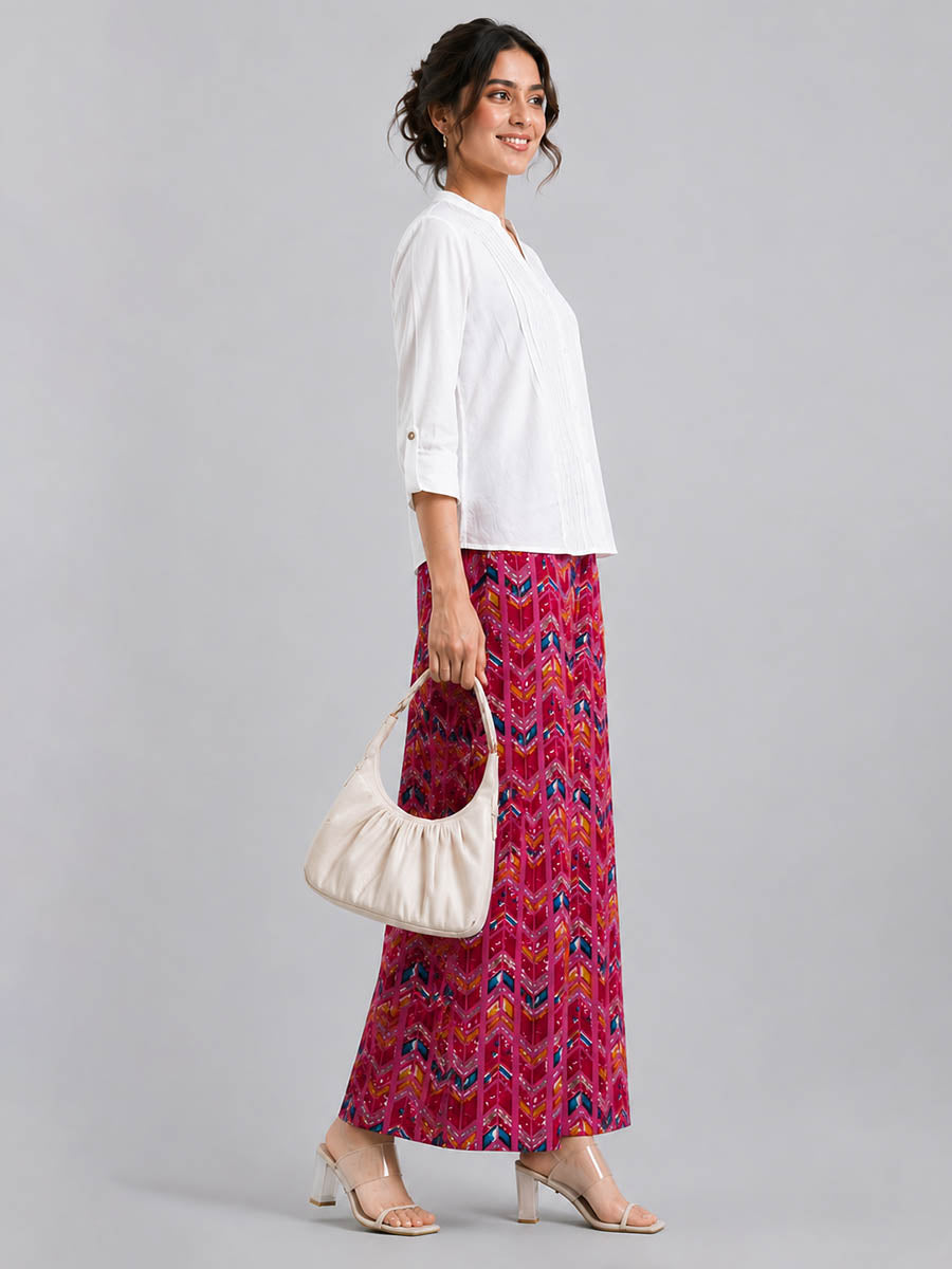 Pink AOP Printed Palazzo