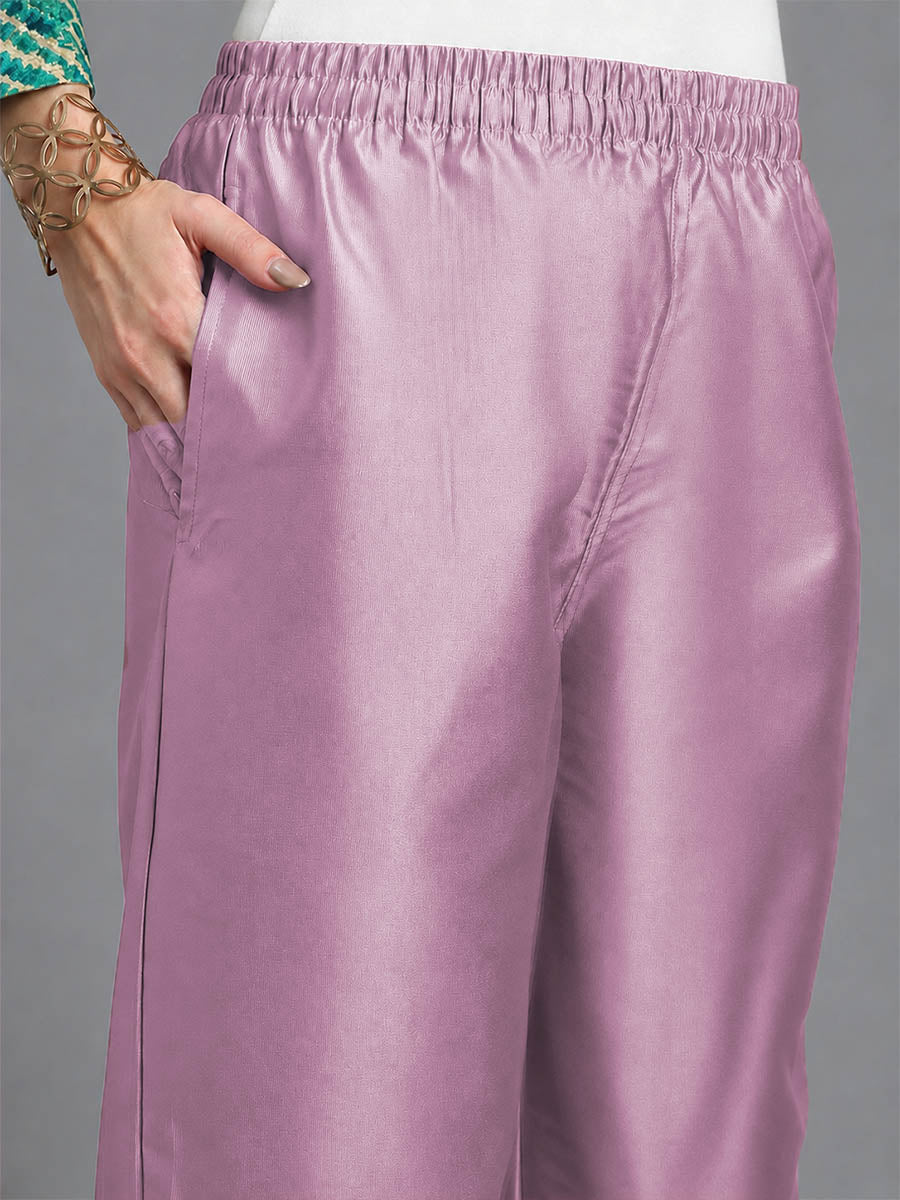 Silky Kurti Pant Light Purple