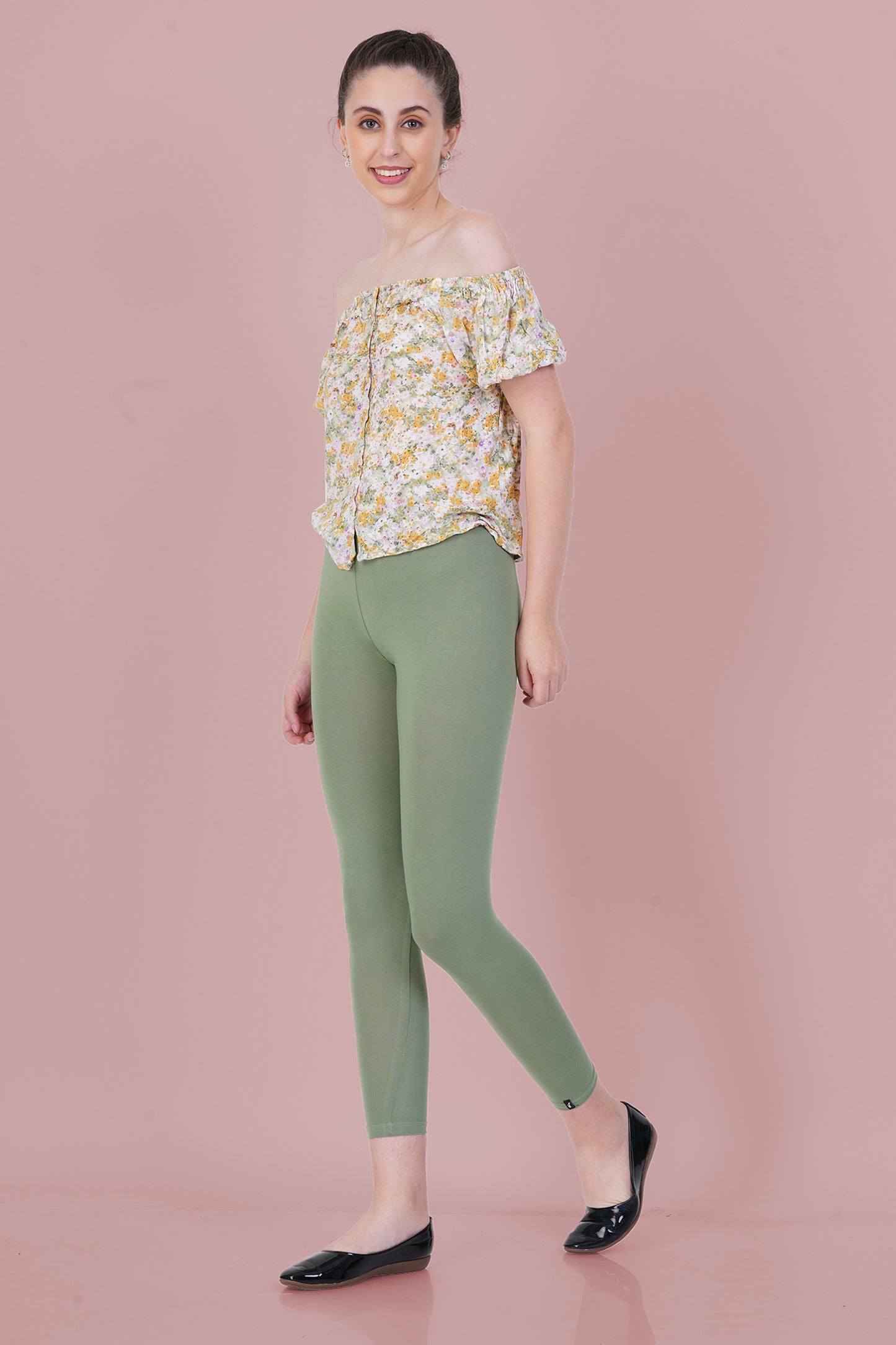 Water Cress Cotton Ankle Leggings