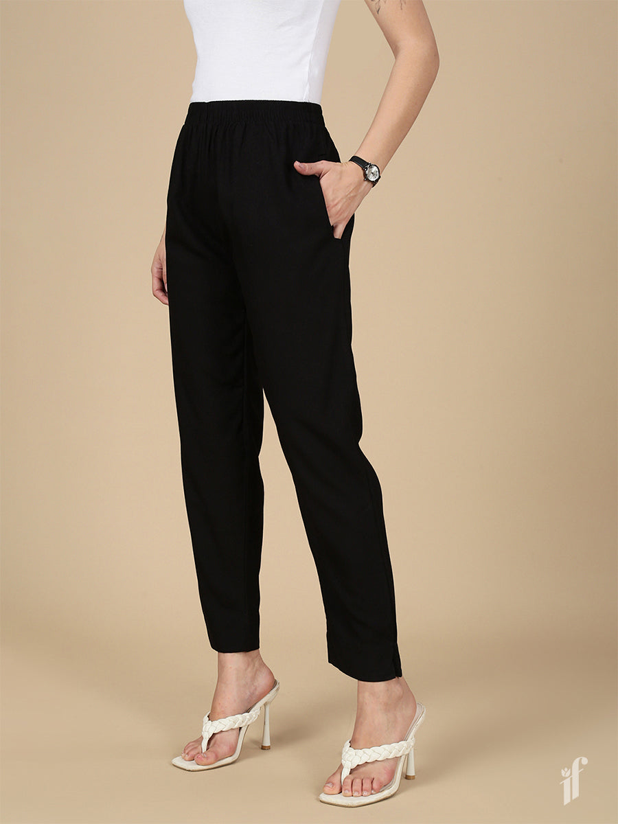 Black Knitted Kurti Pant